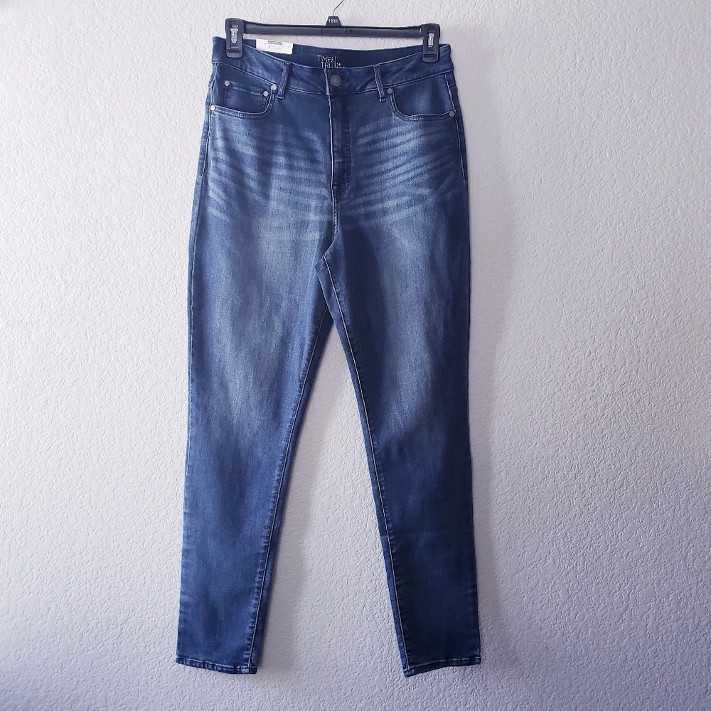 💥SOLD💥Time and Tru Women's High Rise Skinny Jeans 14 - Picture 2 of 10